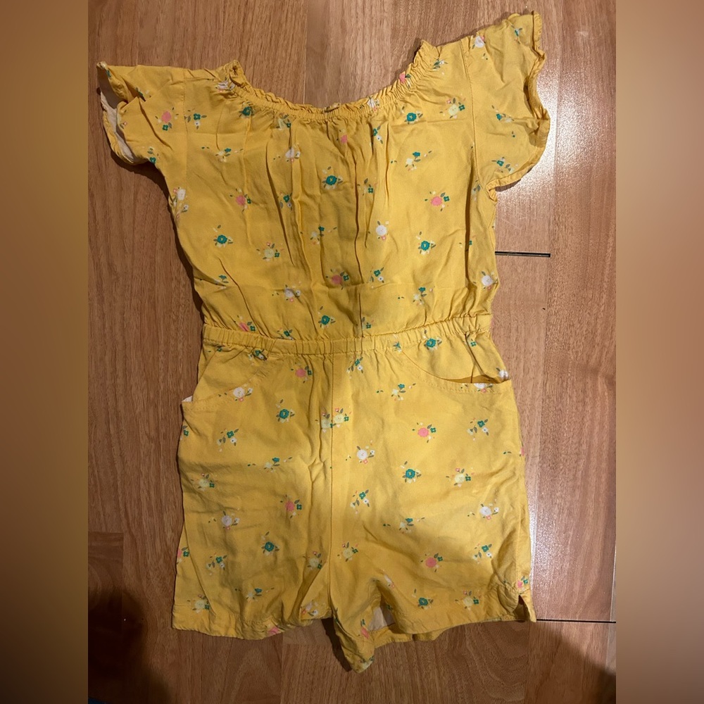 Cat & Jack floral romper with back cut out detail